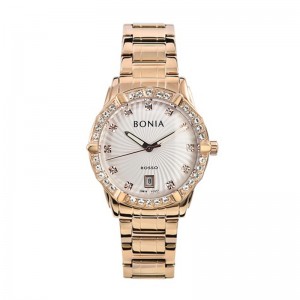 Bonia BNB10651-2517SN Rosegold White New